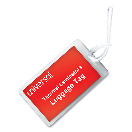 Universal Laminating Pouches, 5 mil, 2.5" x 4.25", Gloss Clear, 25/Pack (UNV84660)