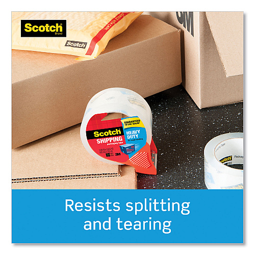 Scotch 3850 Heavy-Duty Packaging Tape with Dispenser, 3" Core, 1.88" x 54.6 yds, Clear, 1/Roll (3850RD)