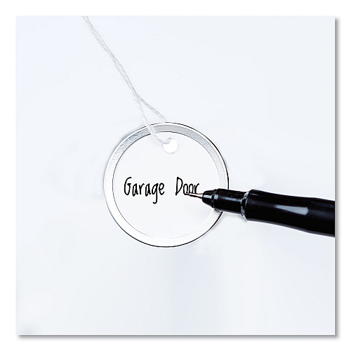 Avery Heavyweight Stock Metal Rim Tags, 1.25" dia, White, 500/Box (14313)