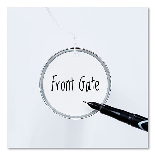 Avery Heavyweight Stock Metal Rim Tags, 2.25" dia, White, 500/Box (14316)