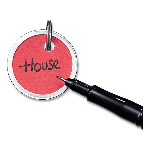 Avery Key Tags with Split Ring, 1.25" dia, Assorted Colors, 50/Pack (11026)