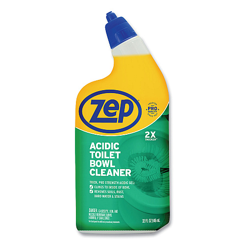 Zep Acidic Toilet Bowl Cleaner, Mint, 32 oz Bottle, 12/Carton (ZUATBC32)