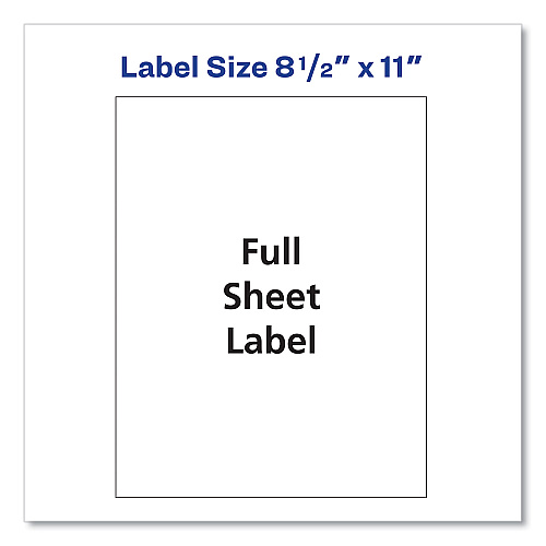 Avery Shipping Labels with TrueBlock Technology, Laser Printers, 8.5 x 11, White, 25/Pack (5265)