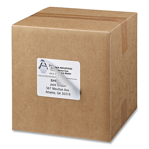 Avery Shipping Labels w/ TrueBlock Technology, Laser Printers, 3.33 x 4, White, 6/Sheet, 25 Sheets/Pack (5264)