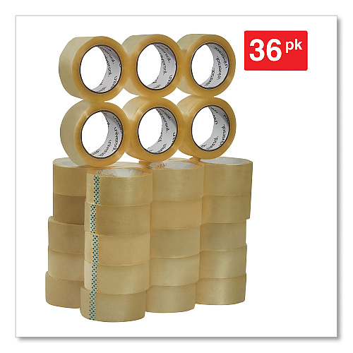 Universal Heavy-Duty Box Sealing Tape, 3" Core, 1.88" x 54.6 yds, Clear, 36/Carton (UNV99000)