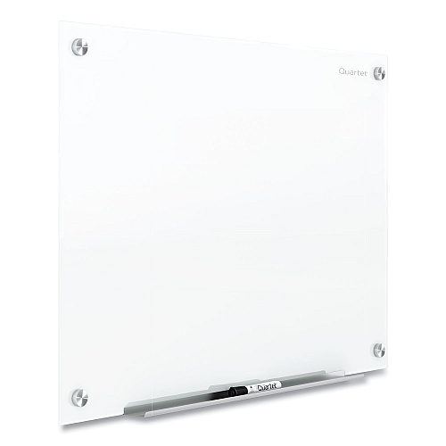 Quartet Brilliance Glass Dry-Erase Boards, 48 x 48, White Surface (G24848W)