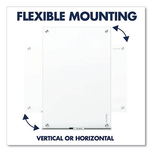 Quartet Brilliance Glass Dry-Erase Boards, 48 x 48, White Surface (G24848W)