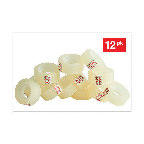 Universal Invisible Tape, 1" Core, 0.75" x 83.33 ft, Clear, 12/Pack (UNV83412)