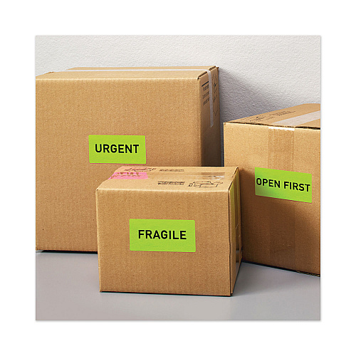 Avery High-Visibility Permanent Laser ID Labels, 2 x 4, Neon Green, 1000/Box (5976)