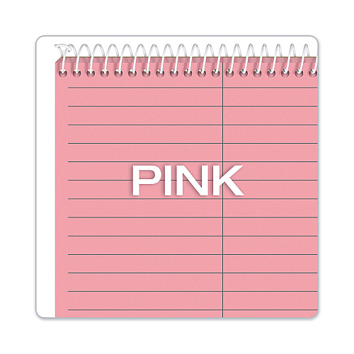 TOPS Prism Steno Pads, Gregg Rule, Pink Cover, 80 Pink 6 x 9 Sheets, 4/Pack (80254)