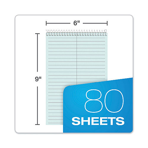 TOPS Prism Steno Pads, Gregg Rule, Blue Cover, 80 Blue 6 x 9 Sheets, 4/Pack (80284)