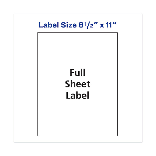 Avery Copier Mailing Labels, Copiers, 8.5 x 11, White, 100/Box (5353)