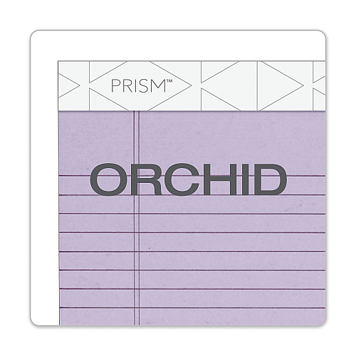 TOPS Prism + Colored Writing Pads, Narrow Rule, 50 Pastel Orchid 5 x 8 Sheets, 12/Pack (63040)