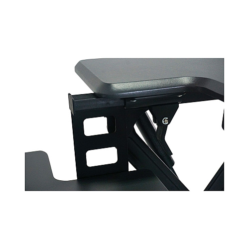 Victor High Rise Height Adjustable Standing Desk with Keyboard Tray, 36" x 31.25" x 5.25" to 20", Gray/Black (DCX760G)