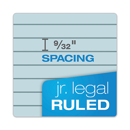 TOPS Prism + Colored Writing Pads, Narrow Rule, 50 Pastel Blue 5 x 8 Sheets, 12/Pack (63020)