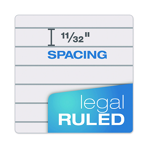 TOPS Prism + Colored Writing Pads, Wide/Legal Rule, 50 Assorted Pastel-Color 8.5 x 11.75 Sheets, 6/Pack (63116)