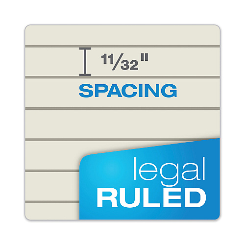 TOPS Prism + Colored Writing Pads, Wide/Legal Rule, 50 Pastel Ivory 8.5 x 11.75 Sheets, 12/Pack (63130)