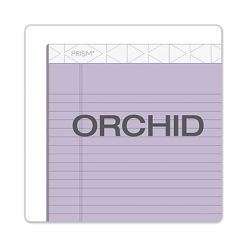 TOPS Prism + Colored Writing Pads, Wide/Legal Rule, 50 Pastel Orchid 8.5 x 11.75 Sheets, 12/Pack (63140)