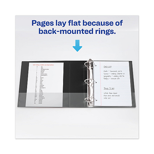 Avery Heavy-Duty View Binder with DuraHinge and Locking One Touch EZD Rings, 3 Rings, 3" Capacity, 11 x 8.5, Black (79693)