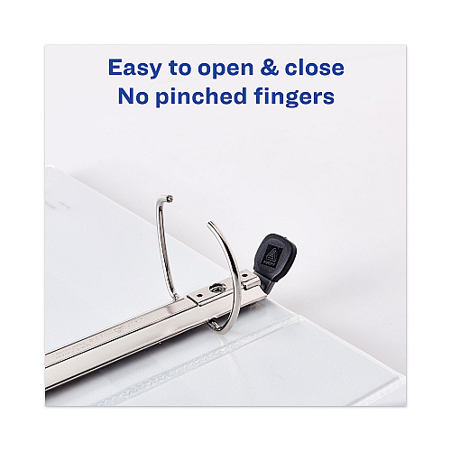 Avery Heavy-Duty View Binder with DuraHinge, One Touch EZD Rings and Extra-Wide Cover, 3 Ring, 2" Capacity, 11 x 8.5, White, (1320) 2" Binder Capacity - Letter - 8 1/2" x 11" Sheet Size - 540 Sheet Capacity - 3 Ring(s) - Fastener(s): D-Ring - Pock (01320)