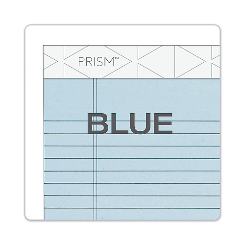TOPS Prism + Colored Writing Pads, Narrow Rule, 50 Pastel Blue 5 x 8 Sheets, 12/Pack (63020)