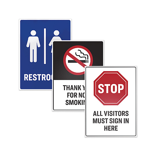 Avery Surface Safe Removable Label Safety Signs, Inkjet/Laser Printers, 5 x 7, White, 2/Sheet, 15 Sheets/Pack (61511)
