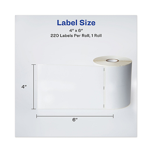 Avery Multipurpose Thermal Labels, 4 x 6, White, 220/Roll (4156)