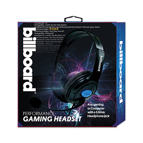billboard Gaming Binaural Over The Head Headset, Black (BB2292)