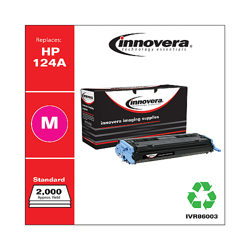 Innovera Remanufactured Magenta Toner, Replacement for 124A (Q6003A), 2,000 Page-Yield (IVR86003)