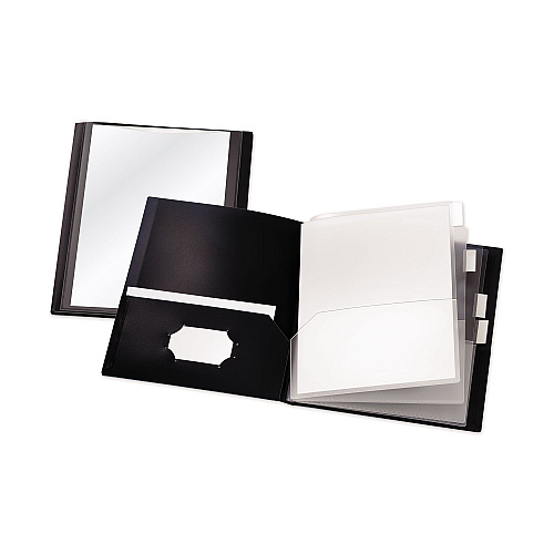 Cardinal ReportPro 10-Pocket Project Organizer, 8.5 x 11, Clear/Black (13601)
