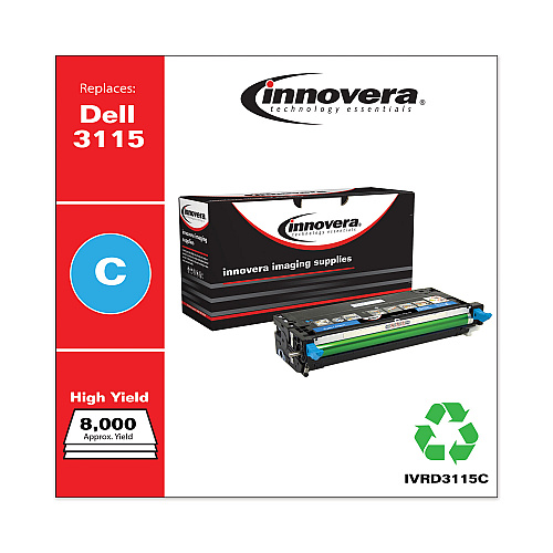 Innovera Remanufactured Cyan High-Yield Toner, Replacement for 310-8379, 8,000 Page-Yield (IVRD3115C)