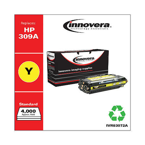 Innovera Remanufactured Yellow Toner, Replacement for 309A (Q2672A), 4,000 Page-Yield (IVR83072A)