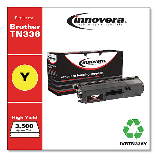Innovera Remanufactured Yellow High-Yield Toner, Replacement for TN336Y, 3,500 Page-Yield