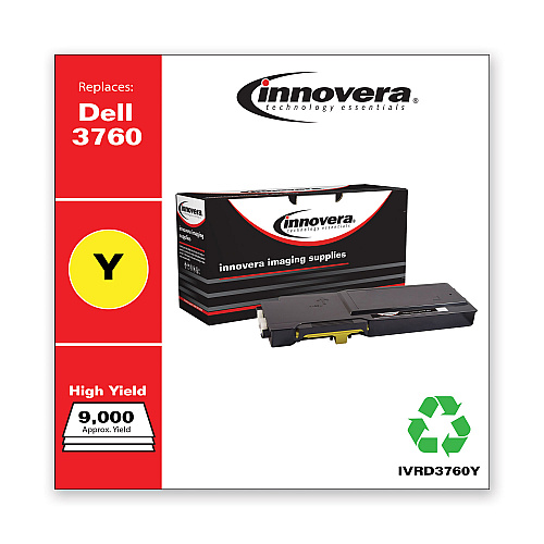 Innovera Remanufactured Yellow Toner, Replacement for 331-8430, 9,000 Page-Yield (IVRD3760Y)