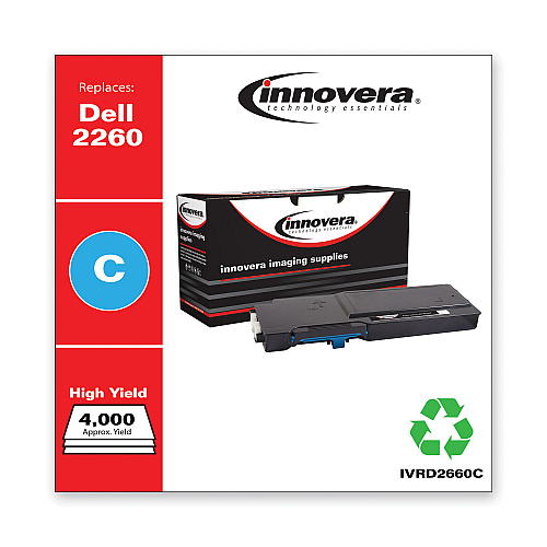 Innovera Remanufactured Cyan High-Yield Toner, Replacement for 593-BBBT, 4,000 Page-Yield (IVRD2660C)