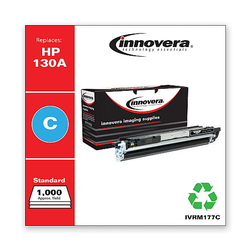 Innovera Remanufactured Cyan Toner, Replacement for 130A (CF351A), 1,000 Page-Yield (IVRM177C)