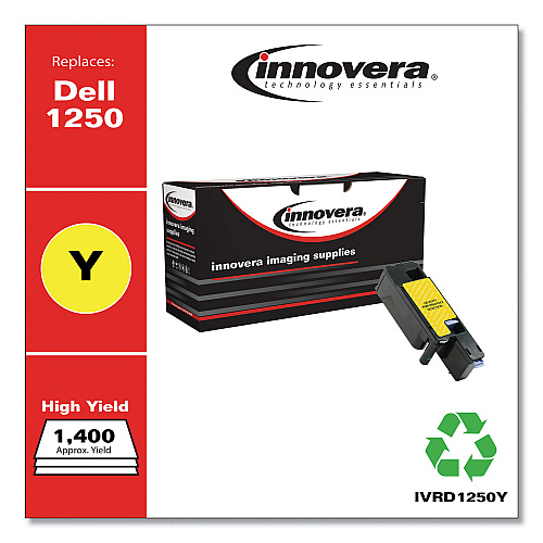 Innovera Remanufactured Yellow High-Yield Toner, Replacement for 331-0779, 1,400 Page-Yield (IVRD1250Y)