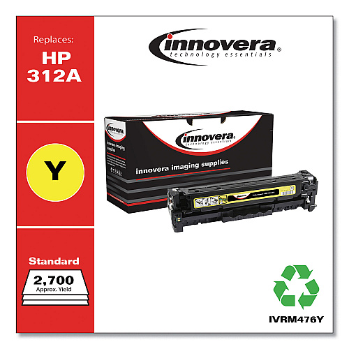 Innovera Remanufactured Yellow Toner, Replacement for 312A (CF382A), 2,700 Page-Yield (IVRM476Y)