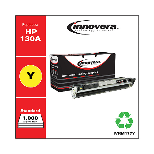 Innovera Remanufactured Yellow Toner, Replacement for 130A (CF352A), 1,000 Page-Yield (IVRM177Y)