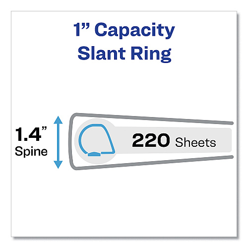 Avery Heavy-Duty View Binders, 3 Rings, 1" Capacity, 11 x 17, White (72124)