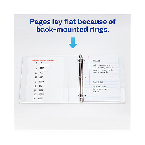 Avery TouchGuard Protection Heavy-Duty View Binders with Slant Rings, 3 Rings, 4" Capacity, 11 x 8.5, White (17145)