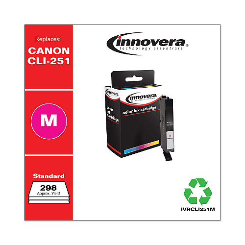 Innovera Remanufactured Magenta Ink, Replacement for CLI-251 (6515B001), 298 Page-Yield (IVRCLI251M)