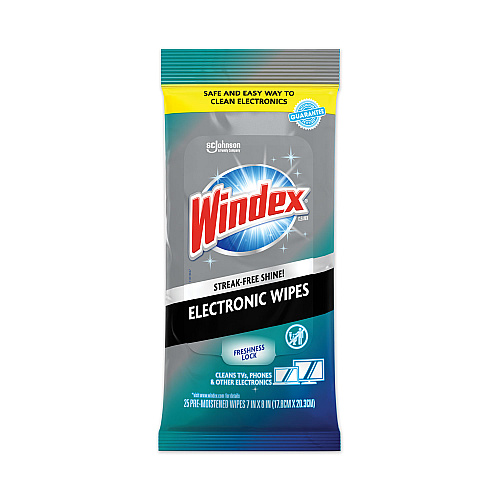 Windex&reg; Electronics Cleaning Wipes, 1-Ply, 25 Wipe Pack, 12 Packs (319248)