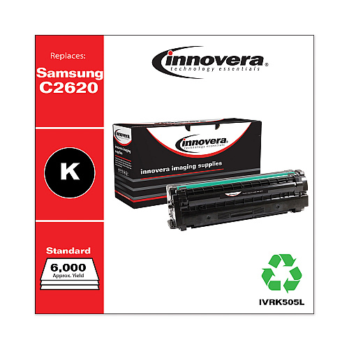 Innovera Remanufactured Black Toner, Replacement for C2620, 6,000 Page-Yield (IVRK505L)