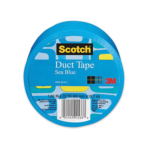 Scotch Duct Tape, 1.88" x 20 yds, Sea Blue (70005059277)