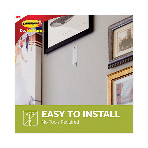 Command Sawtooth Picture Hanger Value Pack, Large, Plastic, White, 5 lb Capacity, 3 Hooks and 6 Strips/Pack (70005152858)