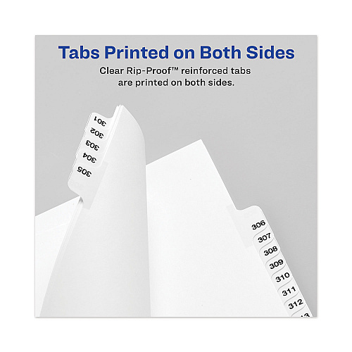 Avery-Style Preprinted Legal Bottom Tab Divider, 26-Tab, Exhibit I, 11 x 8.5, White, 25/PK (11948)