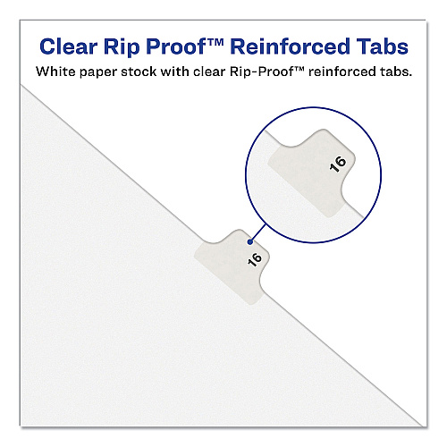 Avery-Style Preprinted Legal Bottom Tab Divider, 26-Tab, Exhibit B, 11 x 8.5, White, 25/PK 25 x Divider(s) - 25 Printed Tab(s) - Character - EXHIBIT B - 1 Tab(s)/Set - 8.5" Divider Width x 11" Divider Length - Letter - White Paper Divider - White  (11941)
