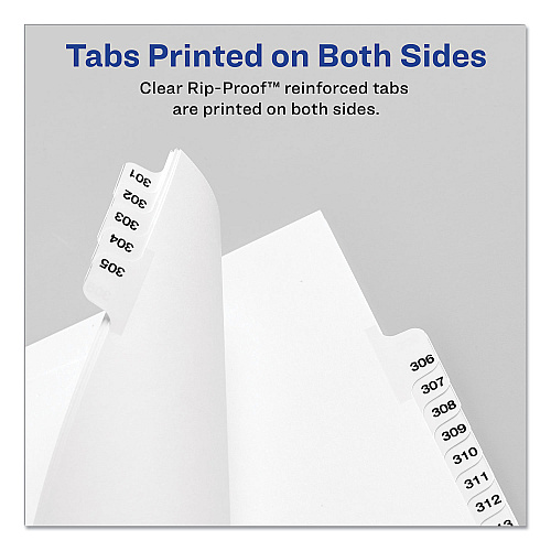 Avery-Style Preprinted Legal Bottom Tab Divider, 26-Tab, Exhibit B, 11 x 8.5, White, 25/PK 25 x Divider(s) - 25 Printed Tab(s) - Character - EXHIBIT B - 1 Tab(s)/Set - 8.5" Divider Width x 11" Divider Length - Letter - White Paper Divider - White  (11941)
