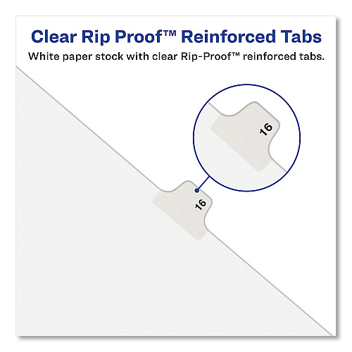 Avery-Style Preprinted Legal Bottom Tab Divider, 26-Tab, Exhibit I, 11 x 8.5, White, 25/PK (11948)